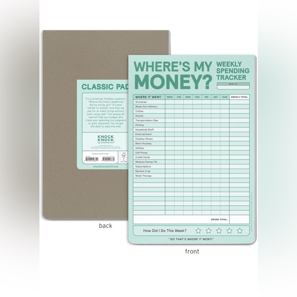 Weekly Spending Tracker Notepad (2) - Picture 2 of 6